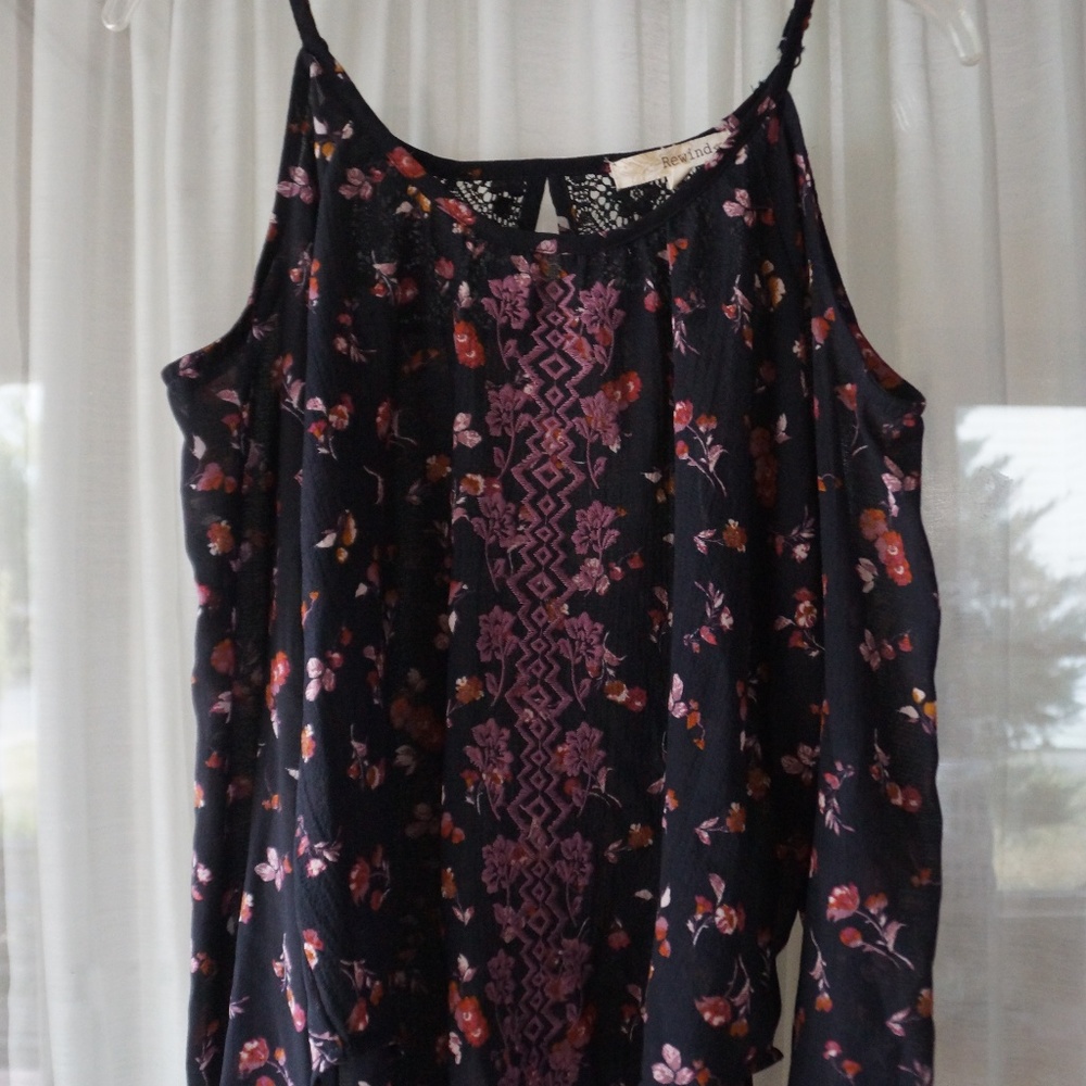 Floral Cutout Blouse